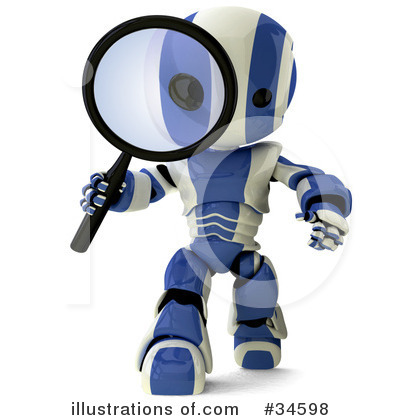 Royalty-Free (RF) Robot Clipart Illustration by Leo Blanchette - Stock Sample #34598