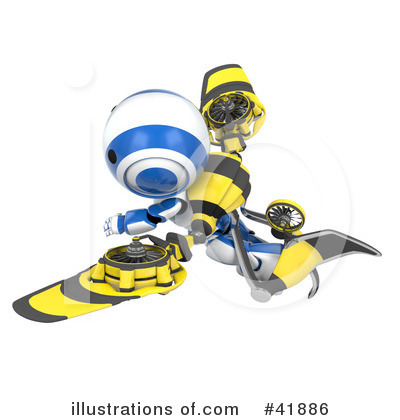 Royalty-Free (RF) Robot Clipart Illustration by Leo Blanchette - Stock Sample #41886