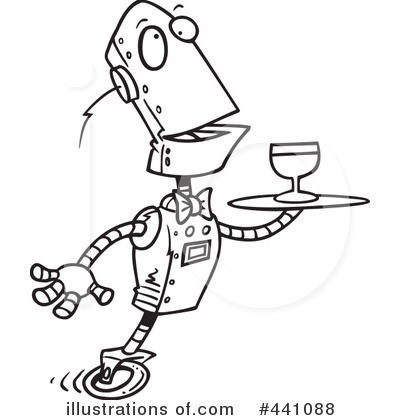 Royalty-Free (RF) Robot Clipart Illustration by toonaday - Stock Sample #441088