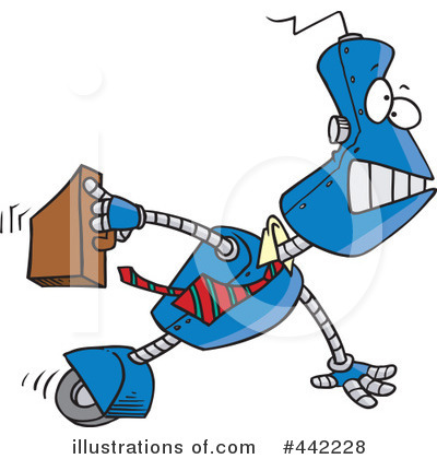 Royalty-Free (RF) Robot Clipart Illustration by toonaday - Stock Sample #442228