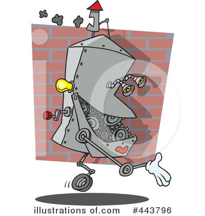 Royalty-Free (RF) Robot Clipart Illustration by toonaday - Stock Sample #443796