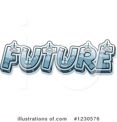 Royalty-Free (RF) Robot Word Clipart Illustration by Cory Thoman - Stock Sample #1230576