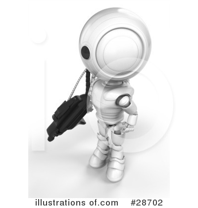 Royalty-Free (RF) Robots Clipart Illustration by Leo Blanchette - Stock Sample #28702