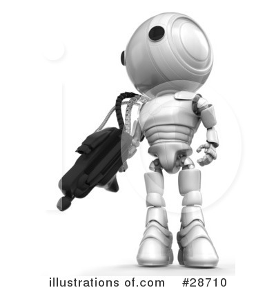 Royalty-Free (RF) Robots Clipart Illustration by Leo Blanchette - Stock Sample #28710