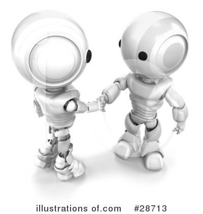 Royalty-Free (RF) Robots Clipart Illustration by Leo Blanchette - Stock Sample #28713