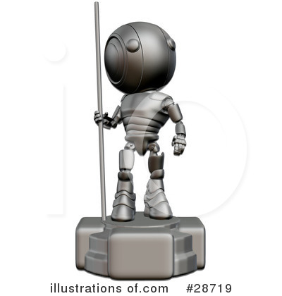 Royalty-Free (RF) Robots Clipart Illustration by Leo Blanchette - Stock Sample #28719