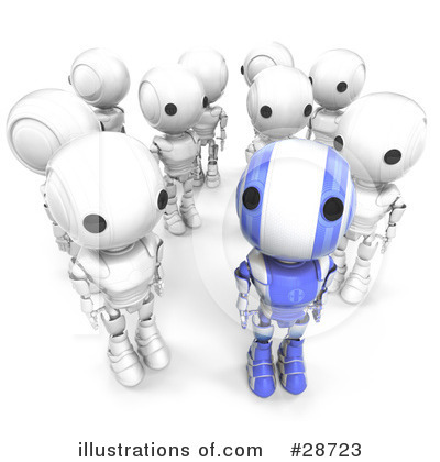Royalty-Free (RF) Robots Clipart Illustration by Leo Blanchette - Stock Sample #28723