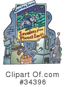 Robots Clipart #34396 by Lisa Arts