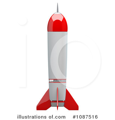 Royalty-Free (RF) Rocket Clipart Illustration by Leo Blanchette - Stock Sample #1087516