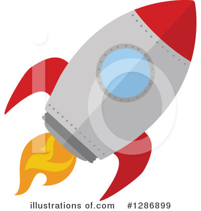 Royalty-Free (RF) Rocket Clipart Illustration by Hit Toon - Stock Sample #1286899
