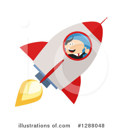 Royalty-Free (RF) Rocket Clipart Illustration by Hit Toon - Stock Sample #1288048