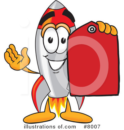 Royalty-Free (RF) Rocket Clipart Illustration by Mascot Junction - Stock Sample #8007