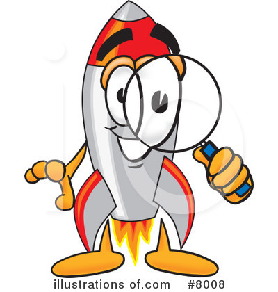 Royalty-Free (RF) Rocket Clipart Illustration by Mascot Junction - Stock Sample #8008
