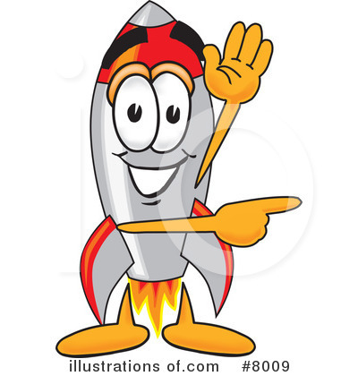 Rocket Clipart #8009 by Mascot Junction