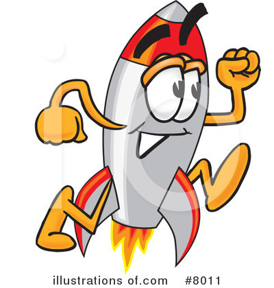 Rocket Character Clipart #8011 by Mascot Junction