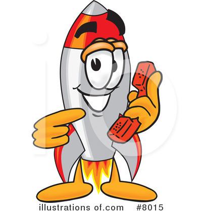 Rocket Character Clipart #8015 by Mascot Junction