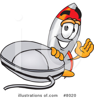 Rocket Character Clipart #8020 by Mascot Junction