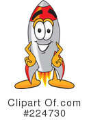 Rocket Mascot Clipart #224730 by Mascot Junction