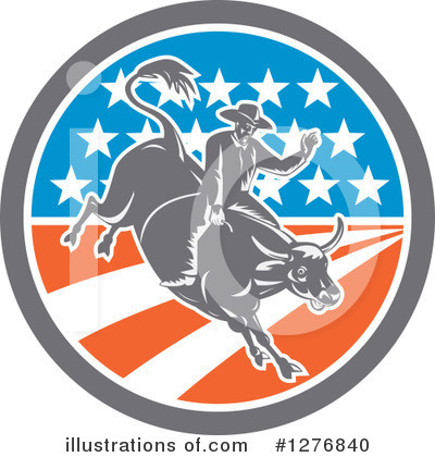 Royalty-Free (RF) Rodeo Clipart Illustration by patrimonio - Stock Sample #1276840
