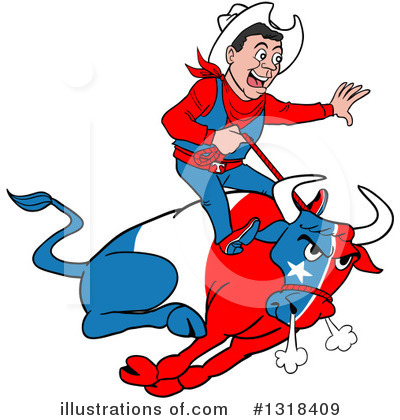 Royalty-Free (RF) Rodeo Clipart Illustration by LaffToon - Stock Sample #1318409