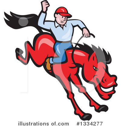 Royalty-Free (RF) Rodeo Clipart Illustration by patrimonio - Stock Sample #1334277