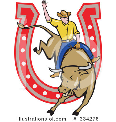 Royalty-Free (RF) Rodeo Clipart Illustration by patrimonio - Stock Sample #1334278