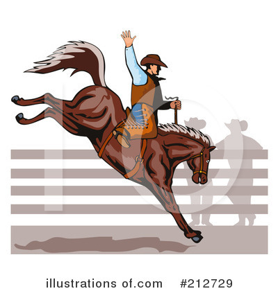 Royalty-Free (RF) Rodeo Clipart Illustration by patrimonio - Stock Sample #212729