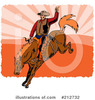 Royalty-Free (RF) Rodeo Clipart Illustration by patrimonio - Stock Sample #212732