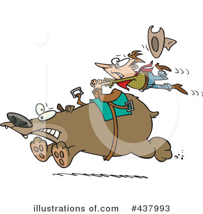 Royalty-Free (RF) Rodeo Clipart Illustration by toonaday - Stock Sample #437993