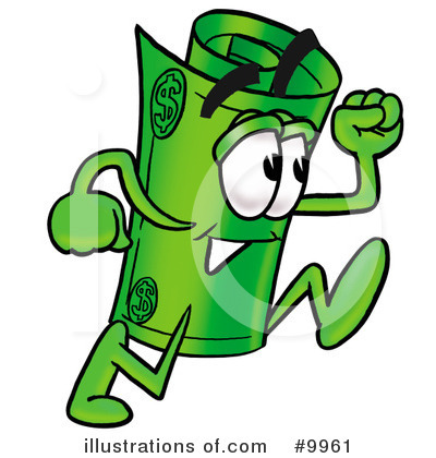 Royalty-Free (RF) Rolled Money Clipart Illustration by Mascot Junction - Stock Sample #9961