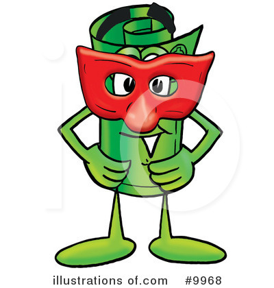 Royalty-Free (RF) Rolled Money Clipart Illustration by Mascot Junction - Stock Sample #9968