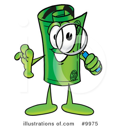 Royalty-Free (RF) Rolled Money Clipart Illustration by Mascot Junction - Stock Sample #9975