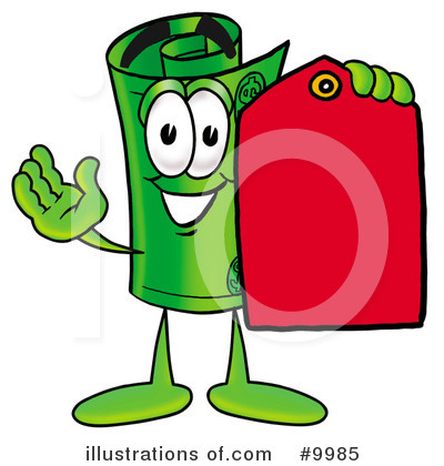 Royalty-Free (RF) Rolled Money Clipart Illustration by Mascot Junction - Stock Sample #9985