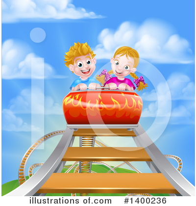 Roller Coaster Clipart #1400236 by AtStockIllustration
