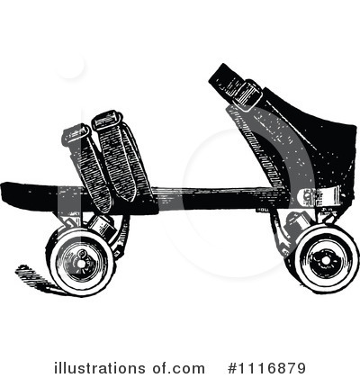 Roller Skate Clipart #1116879 by Prawny Vintage
