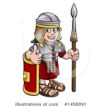 Royalty-Free (RF) Roman Soldier Clipart Illustration by AtStockIllustration - Stock Sample #1458091