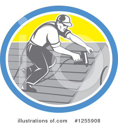 Royalty-Free (RF) Roofer Clipart Illustration by patrimonio - Stock Sample #1255908