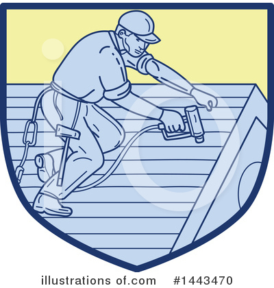 Royalty-Free (RF) Roofer Clipart Illustration by patrimonio - Stock Sample #1443470