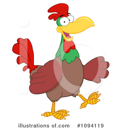 Royalty-Free (RF) Rooster Clipart Illustration by Hit Toon - Stock Sample #1094119