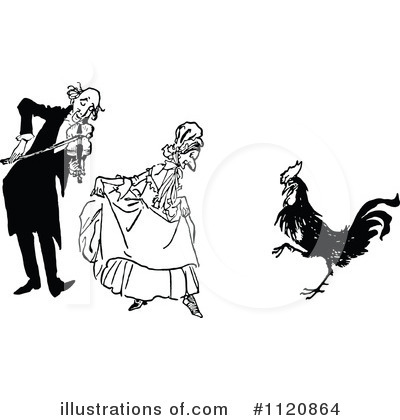 Royalty-Free (RF) Rooster Clipart Illustration by Prawny Vintage - Stock Sample #1120864
