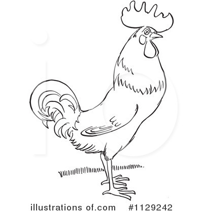 Royalty-Free (RF) Rooster Clipart Illustration by Picsburg - Stock Sample #1129242