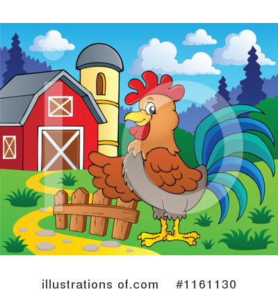 Royalty-Free (RF) Rooster Clipart Illustration by visekart - Stock Sample #1161130