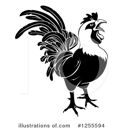 Royalty-Free (RF) Rooster Clipart Illustration by AtStockIllustration - Stock Sample #1255594