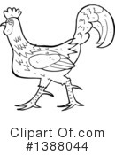 Rooster Clipart #1388044 by lineartestpilot