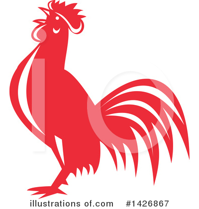 Royalty-Free (RF) Rooster Clipart Illustration by patrimonio - Stock Sample #1426867