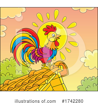 Royalty-Free (RF) Rooster Clipart Illustration by Alex Bannykh - Stock Sample #1742280