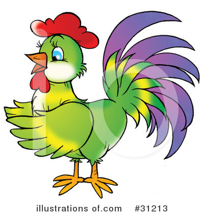 Royalty-Free (RF) Rooster Clipart Illustration by Alex Bannykh - Stock Sample #31213