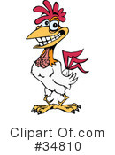 Rooster Clipart #34810 by Dennis Holmes Designs