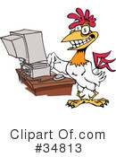 Rooster Clipart #34813 by Dennis Holmes Designs