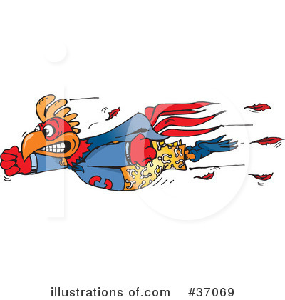 Royalty-Free (RF) Rooster Clipart Illustration by Dennis Holmes Designs - Stock Sample #37069